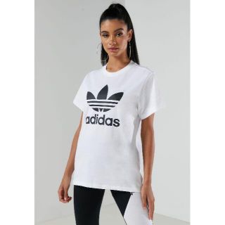 アディダス(adidas)の【完売品】アディダスオリジナルス　ボーイフレンドTシャツ　L　白(Tシャツ(半袖/袖なし))