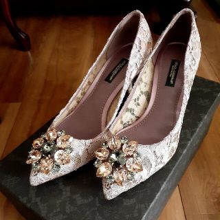 グレースコンチネンタル(GRACE CONTINENTAL)の美品　DOLCE&GABBANA　ビジュー　クリスタル　パンプス(ハイヒール/パンプス)