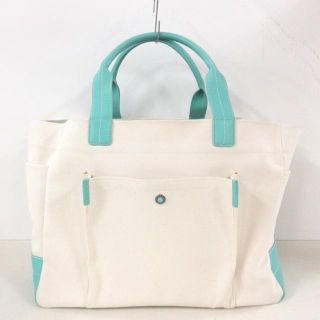 ティファニー(Tiffany & Co.)のティファニー - キャンバス×レザー(トートバッグ)