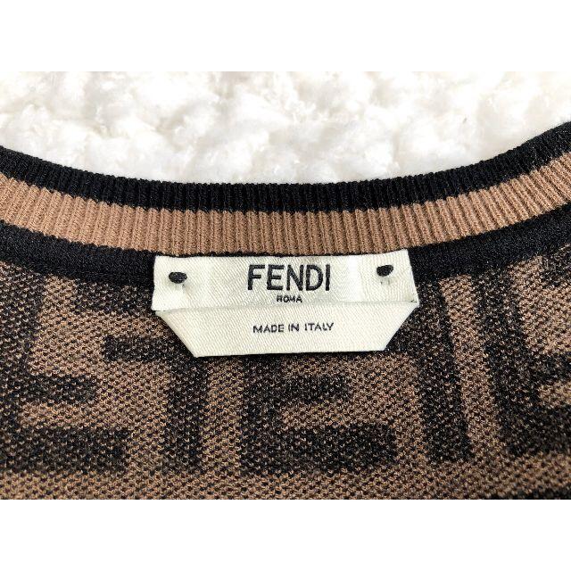 FENDI　極美品　FF　ロゴ　半袖ニット　セーター　38