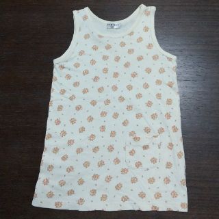 ブランシェス(Branshes)のブランシェス ノースリーブ タンクトップ Tシャツ 花柄 クリーム(Tシャツ/カットソー)