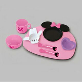 ディズニー(Disney)の錦化成　ミニーマウスアイコン　ベビー食器セット　ディズニー　キッズ　子供(離乳食器セット)