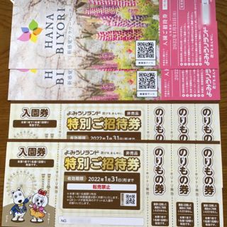 ヨミウリジャイアンツ(読売ジャイアンツ)のよみうりランド　特別ご招待券　各2枚(遊園地/テーマパーク)