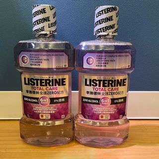 リステリン(LISTERINE)の【日本未発売】リステリン フッ素配合 1000ml ×2本 ノンアルコールタイプ(マウスウォッシュ/スプレー)