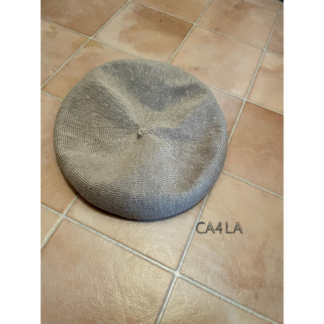 CA4LA(カシラ)のCA4LA カシラ　ベージュ　リネン　ベレー帽　アダムエロペ  ニーム　イエナ レディースの帽子(ハンチング/ベレー帽)の商品写真
