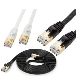 【新品未開封】LANケーブル/フラット/cat7/2m/ブラック(PC周辺機器)