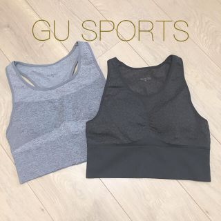 ジーユー(GU)のGU//ｽﾎﾟｰﾂﾌﾞﾗ🧘‍♀️2枚ｾｯﾄ  (ヨガ)