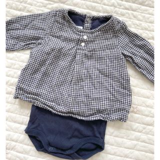 プチバトー(PETIT BATEAU)のプチバトー　PETIT BATEAU ロンパース　6m(ロンパース)