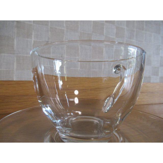 arcoroc　FRANCEフランス製　ガラスのカップ＆ソーサー　２客 インテリア/住まい/日用品のキッチン/食器(食器)の商品写真