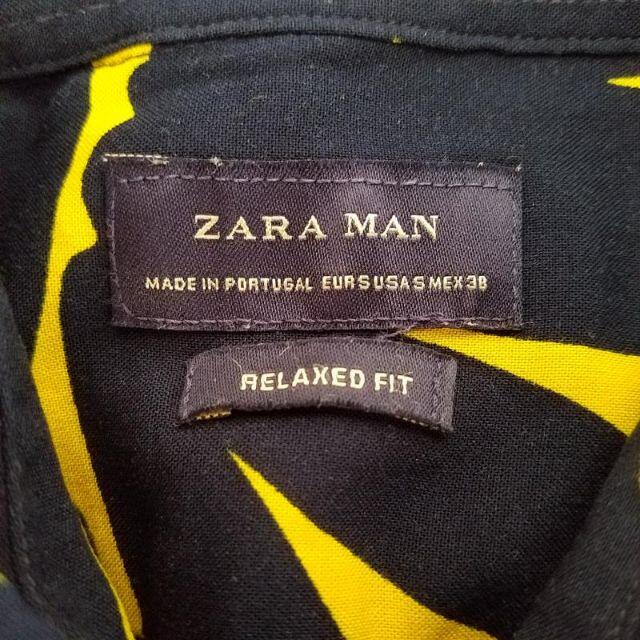 ZARA MAN RELAXED FIT 花総柄 レーヨン 半袖シャツ シャツ、 メンズのトップス(シャツ)の商品写真