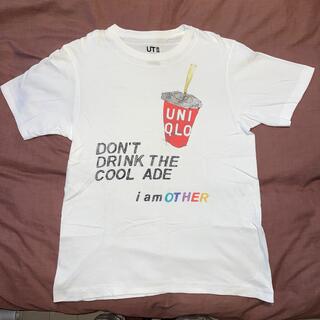 ユニクロ(UNIQLO)のユニクロ UT  UNIQLO ドリンク プリント Tシャツ ホワイト  M(Tシャツ/カットソー(半袖/袖なし))