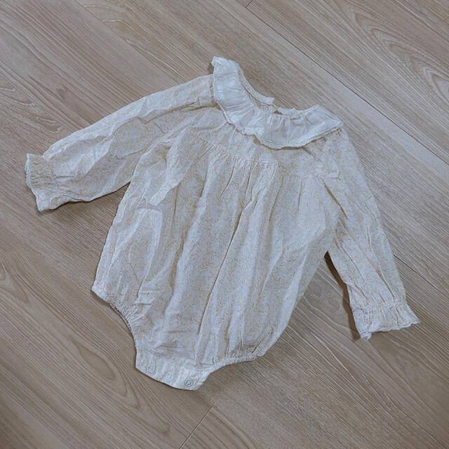 Bonpoint(ボンポワン)のmonbebe ロンパース　M size キッズ/ベビー/マタニティのベビー服(~85cm)(ロンパース)の商品写真