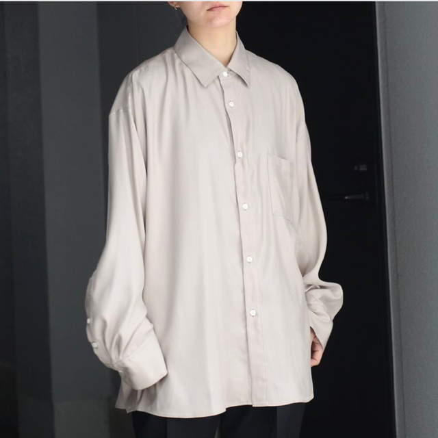 (新品)stein Oversized Down Pat Cupro Shirt 4