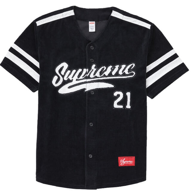 supreme 20fw velour base ball jersey