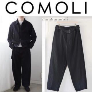 COMOLI - 20ss 名作 COMOLI デニム ベルテッド パンツ BLACK サイズ3の ...