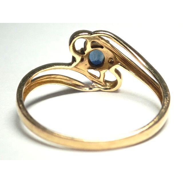 267.K18 指輪 サファイア ダイヤモンド リング 10号 1.7g レディースのアクセサリー(リング(指輪))の商品写真