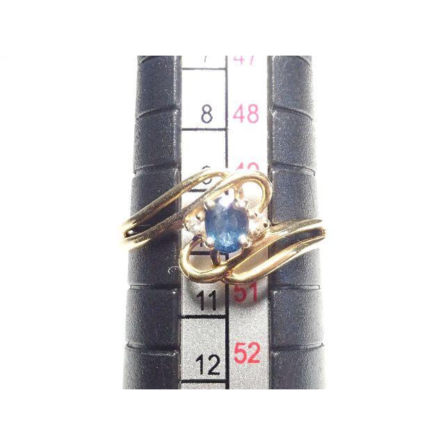 267.K18 指輪 サファイア ダイヤモンド リング 10号 1.7g レディースのアクセサリー(リング(指輪))の商品写真