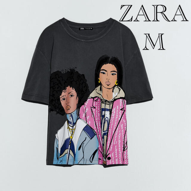 ZARA(ザラ)のZara ザラＴシャツ コットンTシャツ　ザラトップ レディースのトップス(Tシャツ(半袖/袖なし))の商品写真