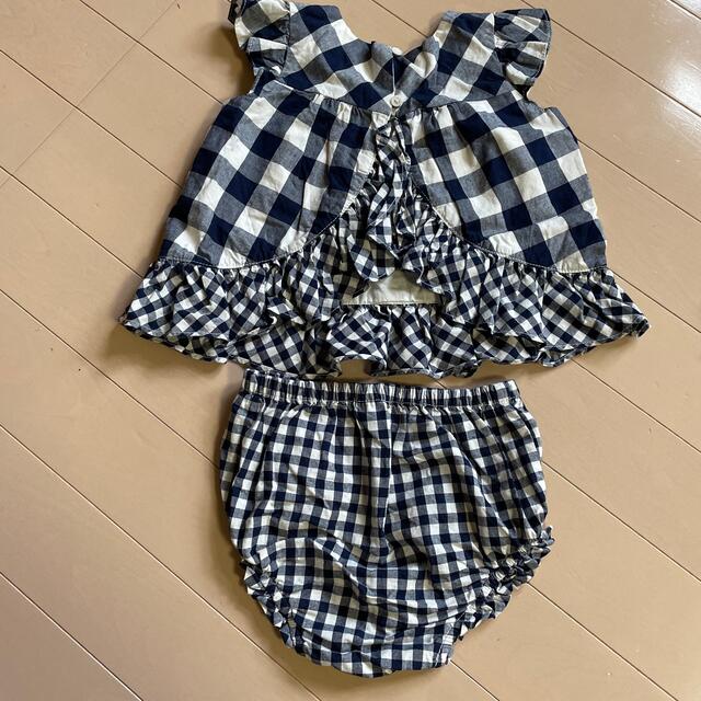 GAP(ギャップ)のbaby GAP チェック柄セットアップ　80センチ キッズ/ベビー/マタニティのベビー服(~85cm)(シャツ/カットソー)の商品写真