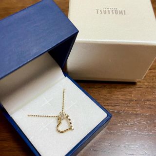 ジュエリーツツミ(JEWELRY TSUTSUMI)のTomi様 専用　新品　k18 ハート　お花ダイヤモンド　ネックレス(ネックレス)