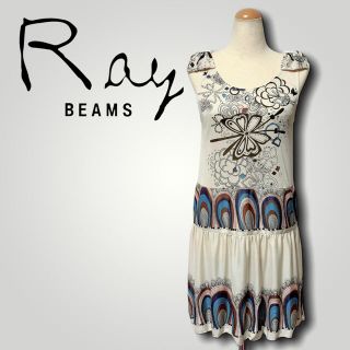 レイビームス(Ray BEAMS)のRay beams　レィ ビームス　花・蝶々 総柄　チュニック　フリーサイズ(チュニック)