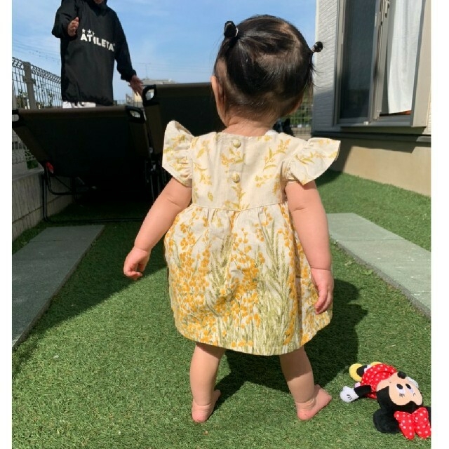 フリル袖チュニック☆90size キッズ/ベビー/マタニティのキッズ服女の子用(90cm~)(ワンピース)の商品写真