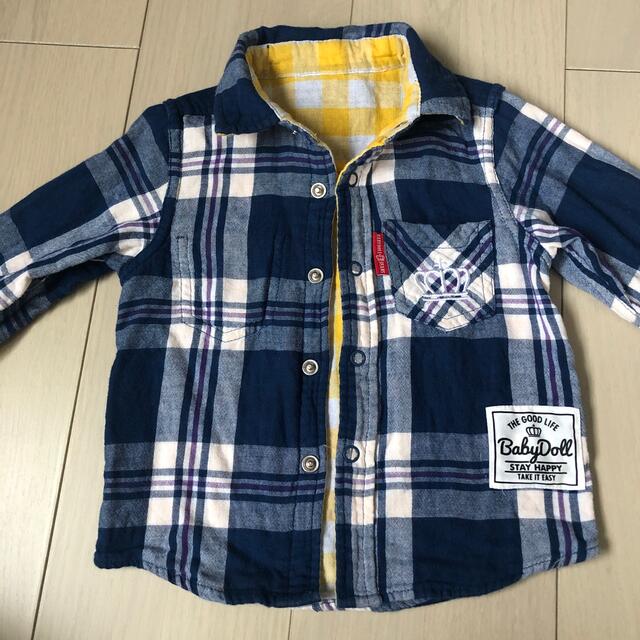 BABYDOLL(ベビードール)のチェックシャツ　 キッズ/ベビー/マタニティのキッズ服男の子用(90cm~)(Tシャツ/カットソー)の商品写真