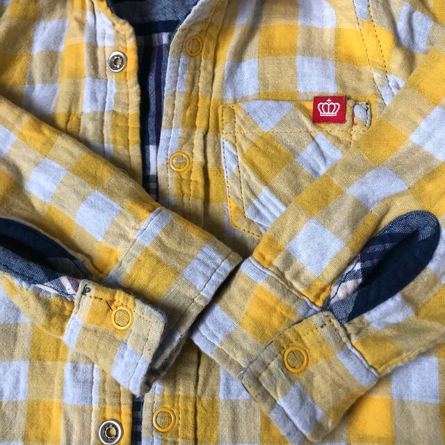 BABYDOLL(ベビードール)のチェックシャツ　 キッズ/ベビー/マタニティのキッズ服男の子用(90cm~)(Tシャツ/カットソー)の商品写真