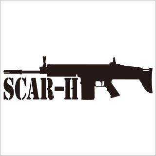 ミリタリーステッカー SCAR-Hシルエット(その他)