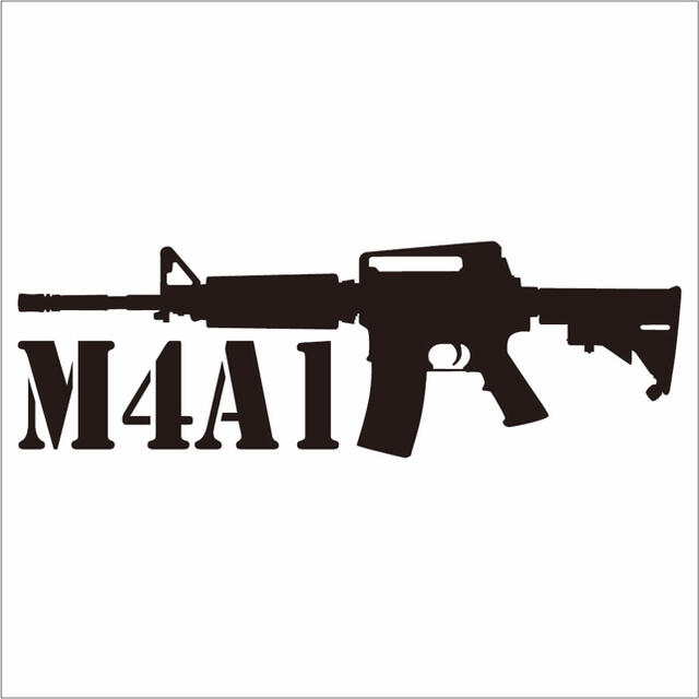 ミリタリーステッカー M4A1シルエット エンタメ/ホビーのミリタリー(その他)の商品写真