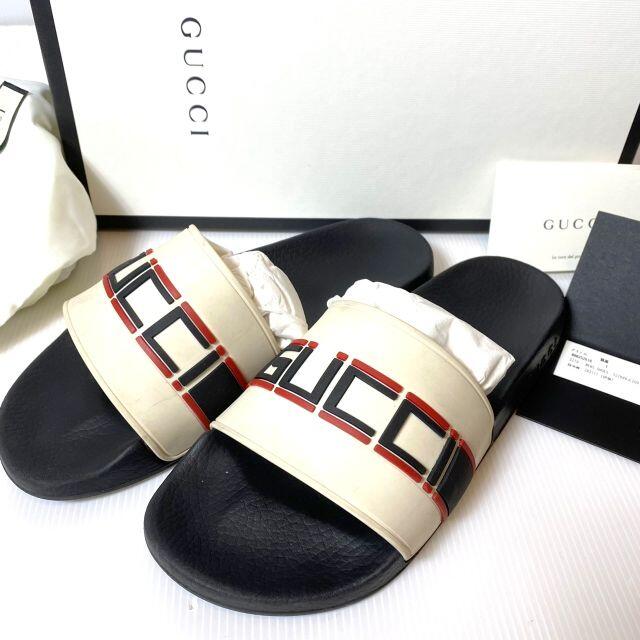 付属品完備☆グッチ GUCCI ラバーサンダル シャワーサンダル☆8 休日