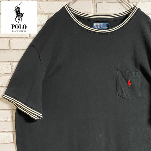 POLO RALPH LAUREN(ポロラルフローレン)の90s 古着 ポロ ラルフローレン ポケット 刺繍ロゴ ビッグシルエット メンズのトップス(Tシャツ/カットソー(半袖/袖なし))の商品写真