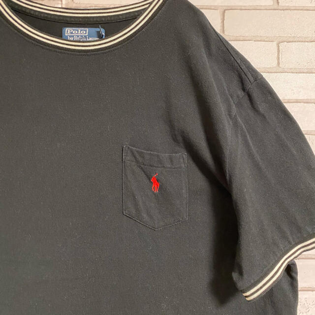 POLO RALPH LAUREN(ポロラルフローレン)の90s 古着 ポロ ラルフローレン ポケット 刺繍ロゴ ビッグシルエット メンズのトップス(Tシャツ/カットソー(半袖/袖なし))の商品写真