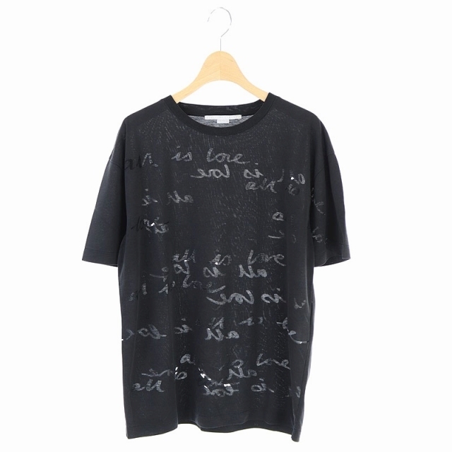 Stella McCartney(ステラマッカートニー)のステラマッカートニー シアーロゴTシャツ カットソー 半袖  40 黒 レディースのトップス(Tシャツ(半袖/袖なし))の商品写真