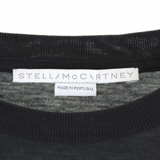 Stella McCartney(ステラマッカートニー)のステラマッカートニー シアーロゴTシャツ カットソー 半袖  40 黒 レディースのトップス(Tシャツ(半袖/袖なし))の商品写真