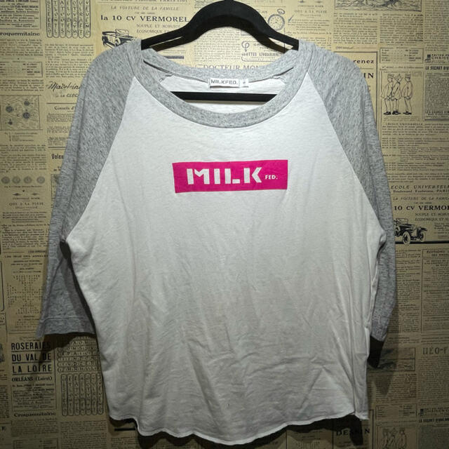 MILKFED.(ミルクフェド)のMILK FED ミルクフェド 7分丈Tシャツ S レディースのトップス(Tシャツ(長袖/七分))の商品写真