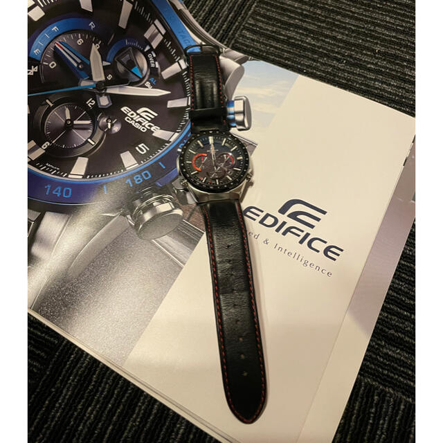 EDIFICE(エディフィス)のエディフィスEDIFICE CASIO カシオ ブラック 電波ソーラー メンズの時計(腕時計(アナログ))の商品写真