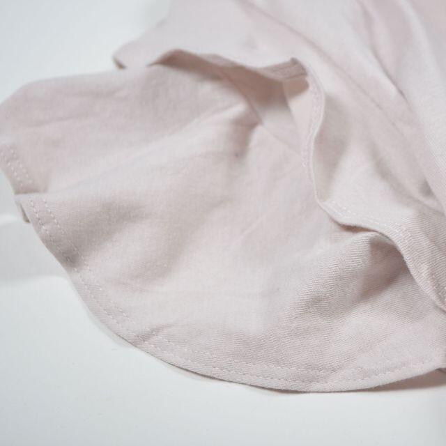 4L-5L 大きいサイズ 袖ダブルフリル カットソー レディース/ピンクベージュ レディースのトップス(Tシャツ(半袖/袖なし))の商品写真