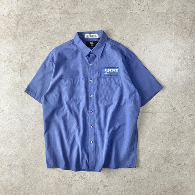 Dickies(ディッキーズ)のCiNTAS 半袖ワークシャツ 企業プリント ワンポイント ブルー メンズのトップス(シャツ)の商品写真