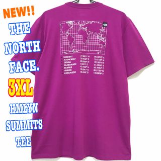 ザノースフェイス(THE NORTH FACE)のサラサラ 高品質 ♪ ノースフェイス ヒマラヤン サミット Tシャツ 紫 3XL(Tシャツ/カットソー(半袖/袖なし))