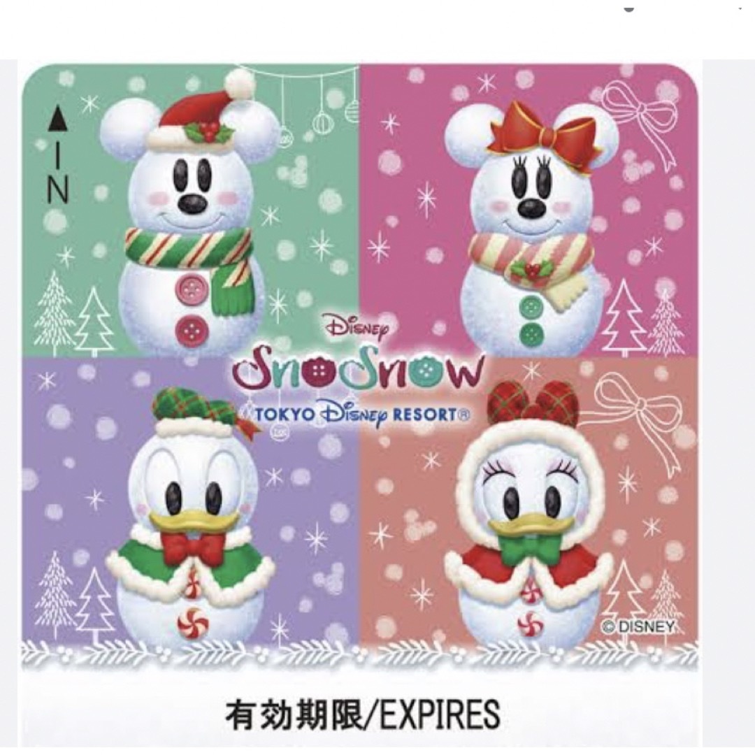 Disney(ディズニー)のディズニーリゾートライン　フリーきっぷ　クリスマス　2020 snow 使用済 チケットの乗車券/交通券(鉄道乗車券)の商品写真