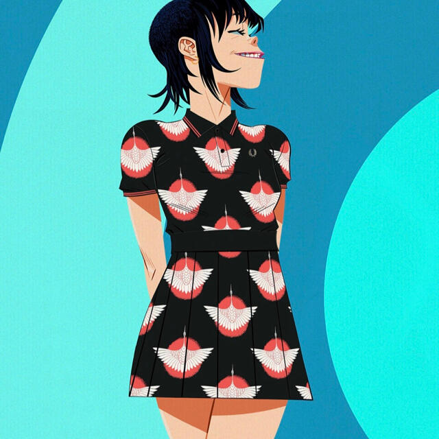 GORILLAZ PRINT TENNIS DRESS