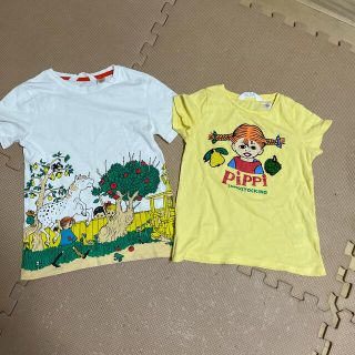 エイチアンドエム(H&M)のH&M 長くつ下のピッピ 2枚セット サイズ120(Tシャツ/カットソー)