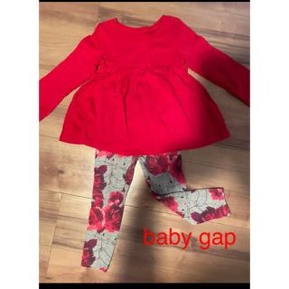 ベビーギャップ(babyGAP)のbaby gap セットアップ　チュニック　レギンス　猫　3セット(Tシャツ/カットソー)