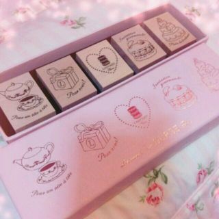 ラデュレ(LADUREE)のラデュレ♡sweetsスタンプセット♡ピンクインクのオマケ付き♡(はんこ)