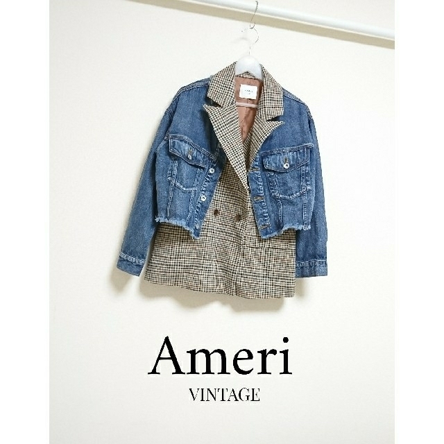 Ameri VINTAGE(アメリヴィンテージ)のAmeri VEST LAYERED DENIM JACKET レディースのジャケット/アウター(Gジャン/デニムジャケット)の商品写真