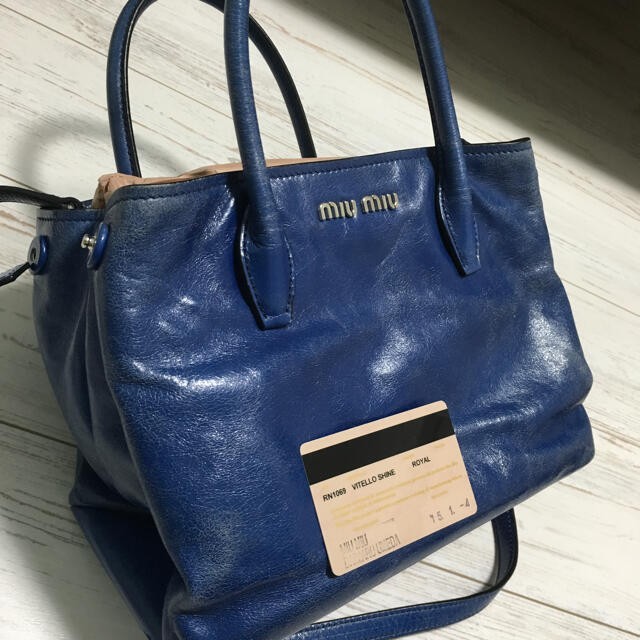 miu miu 牛革 ハンド／ショルダーバッグ RN1069