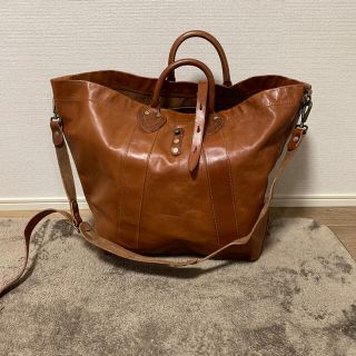 ダブルアールエル(RRL)のRRL カーフスキン タンブルド イタリアンレザー トートバッグ(トートバッグ)