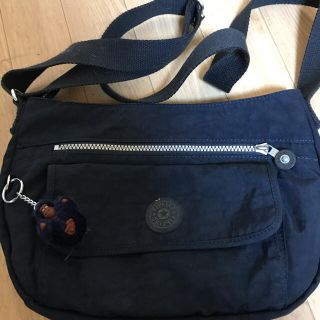 キプリング(kipling)のキプリング☆ショルダーバック☆ネイビーブルー☆美品(ショルダーバッグ)