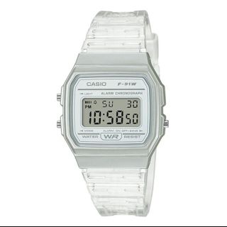 カシオ(CASIO)の日本未発売 カシオ CASIO スケルトン ホワイト クリア　チープカシオ(腕時計(デジタル))